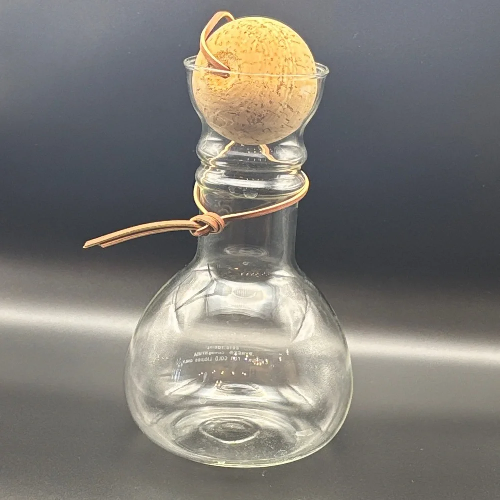 Vintage Pyrex Glass Decanter with Cork Stopper‎